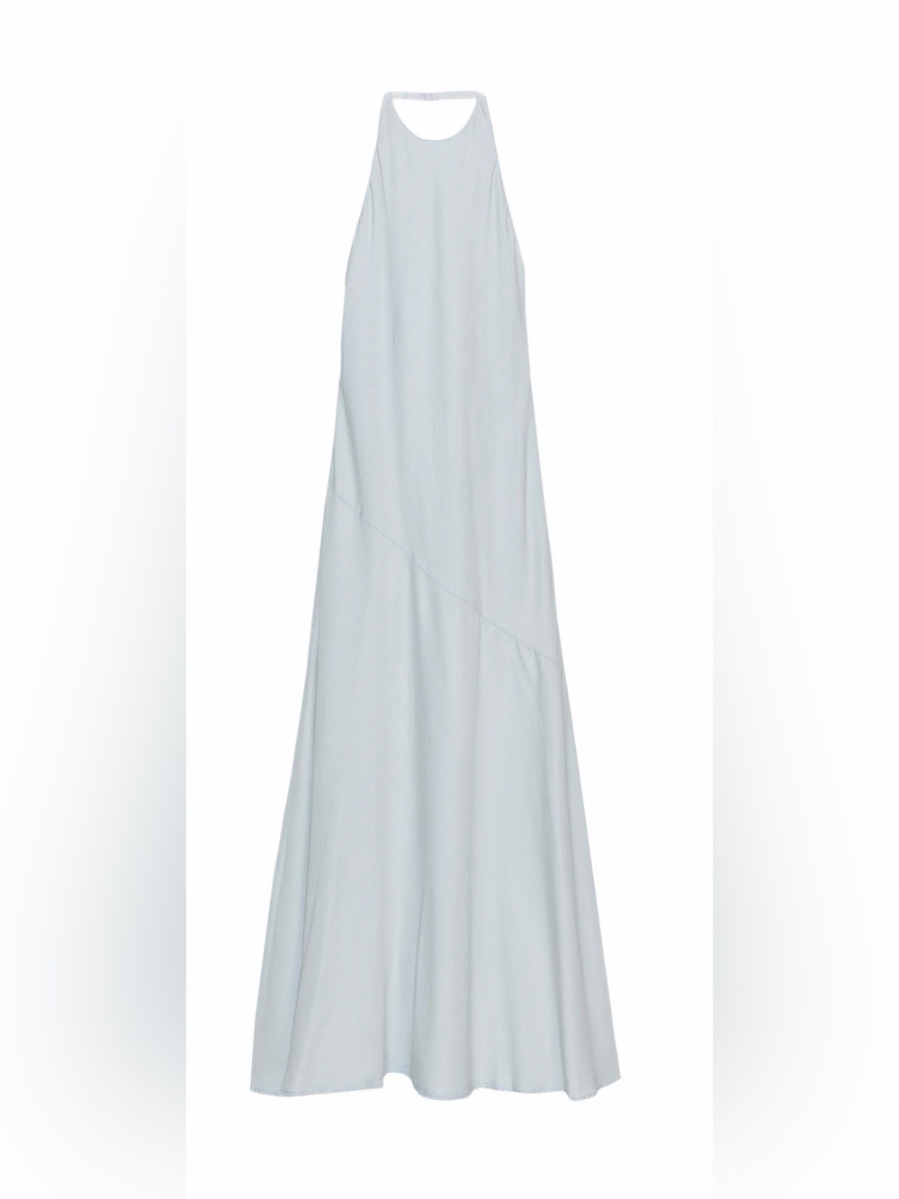 Zara Soft Lightweight Denim Halter Maxi Dress